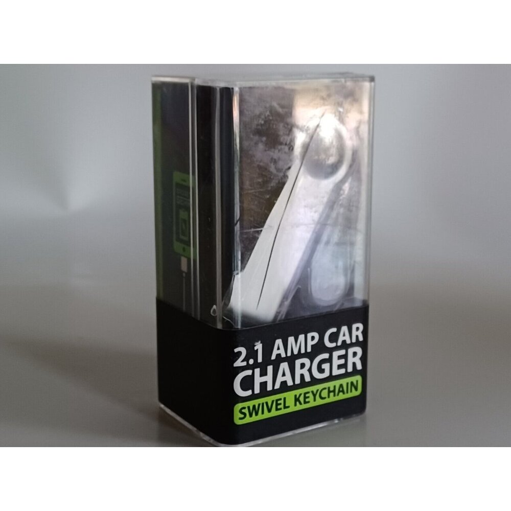 Gadget Gear 2.1 Amp Car  Swivel Key Charger Chain , Key Holder Plastic Case